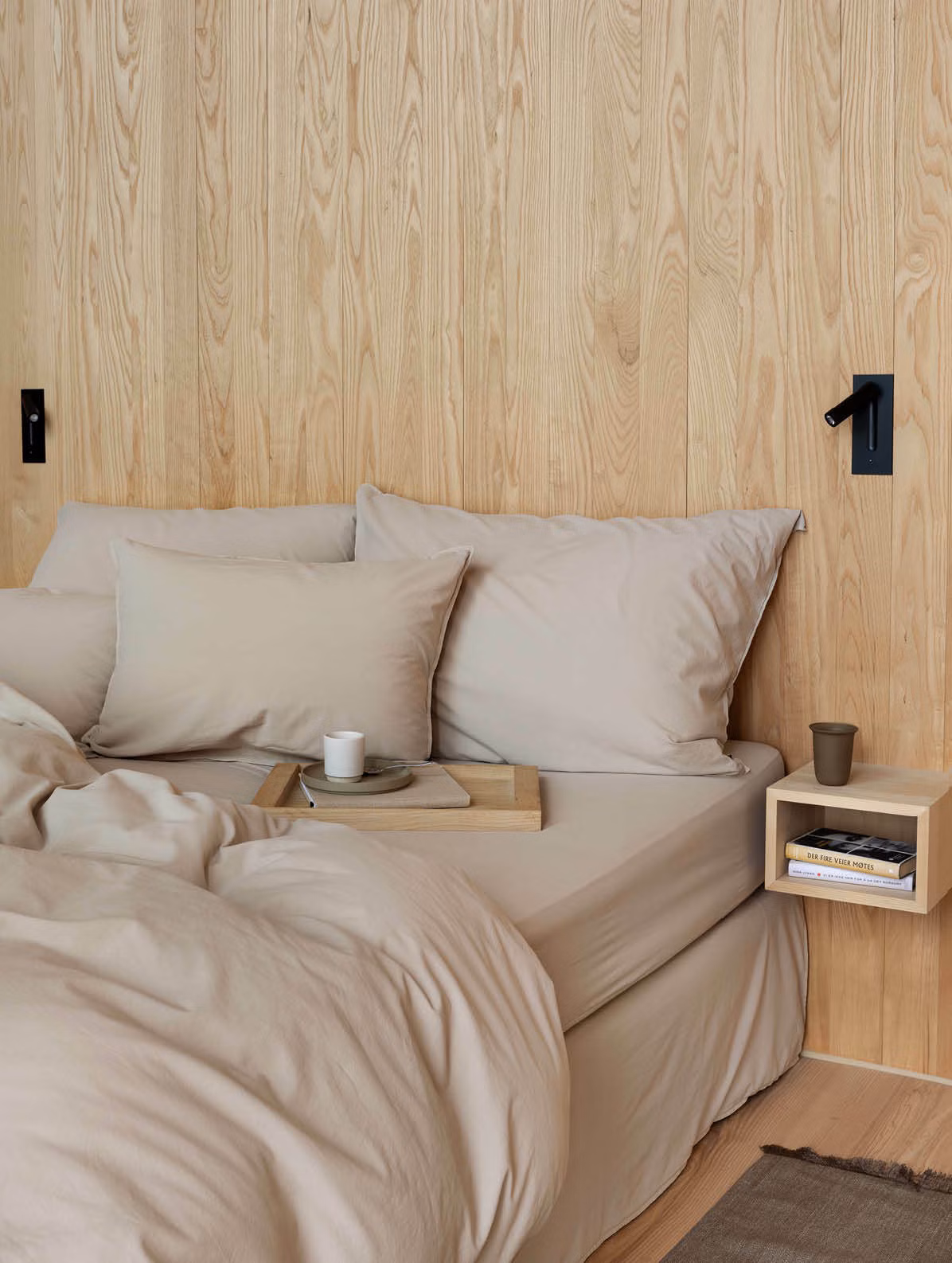 Frøya bomullssengesett beige