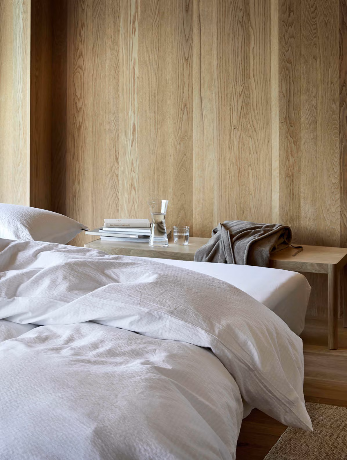 Pure kreppsengesett hvit