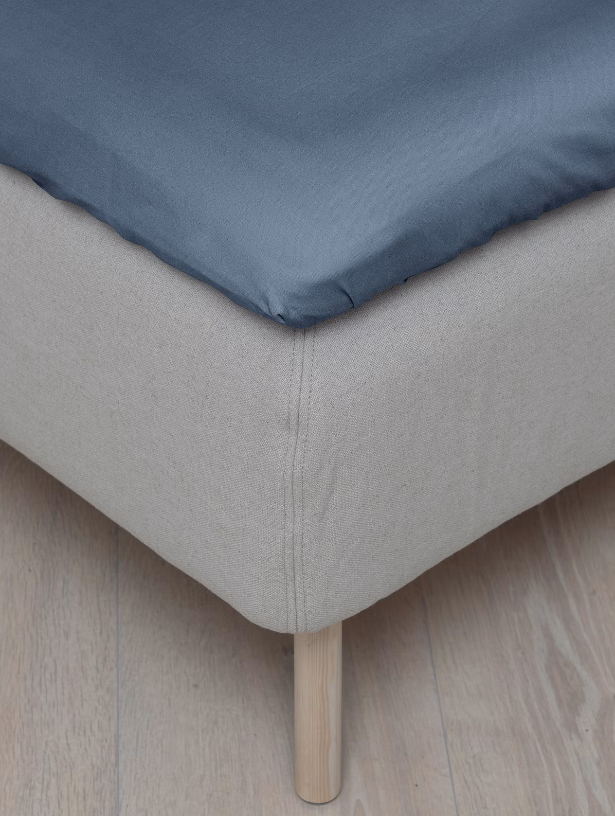 Formsydd laken sateng blå