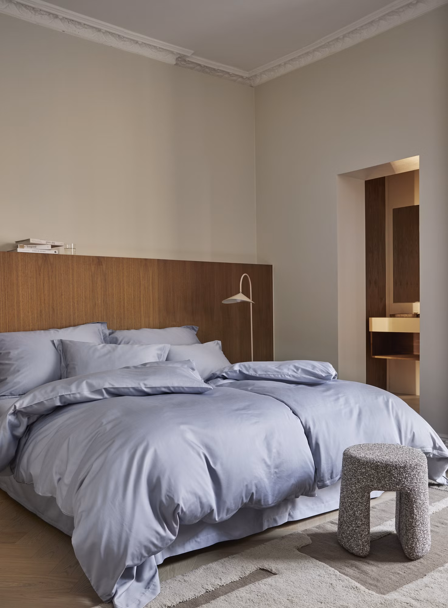 Elegance satengsengesett zenblå