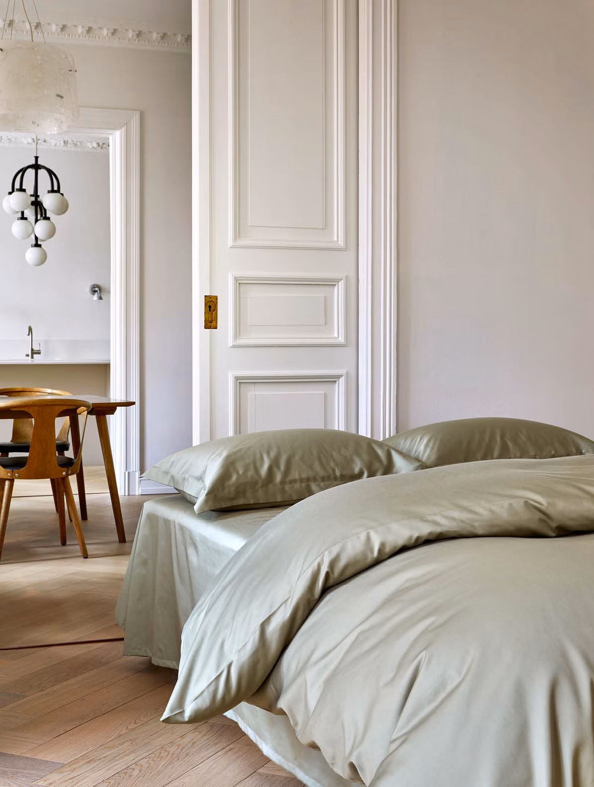 Elegance satengsengesett dus grønn