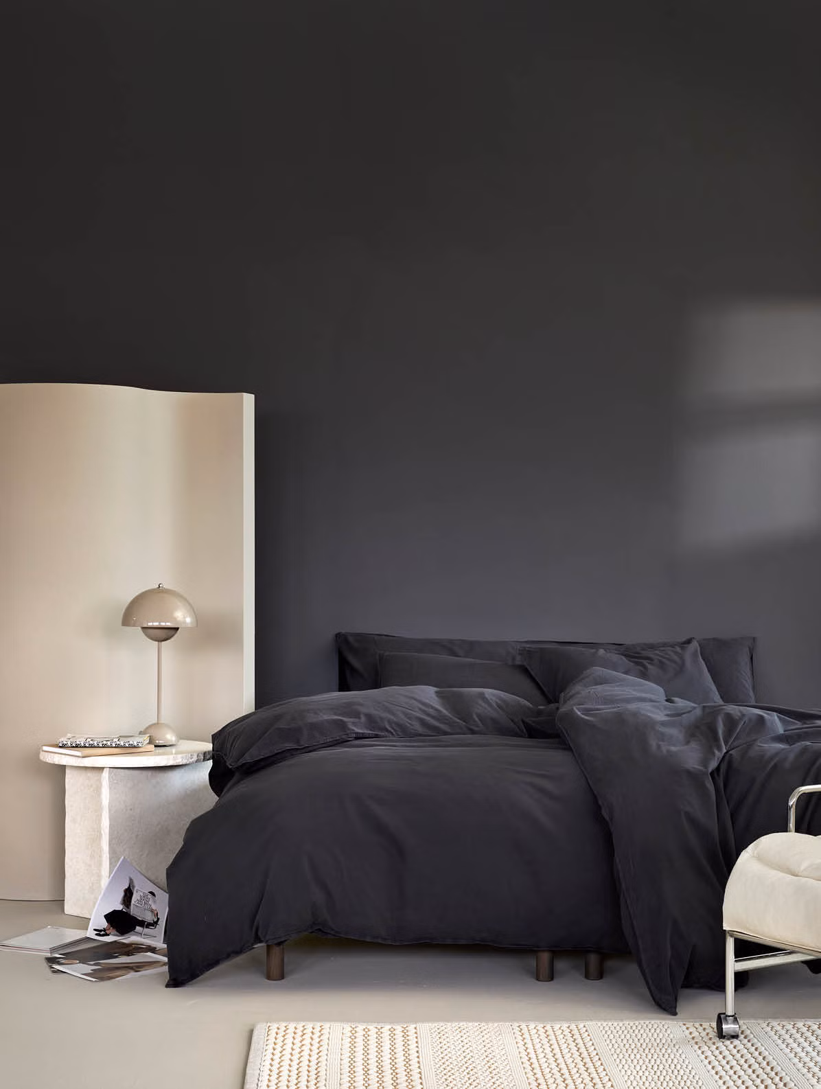 Frøya bomullssengesett dempet sort