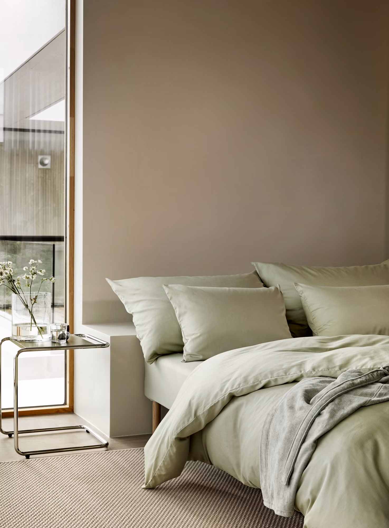 Harmoni satengsengesett lys grønn