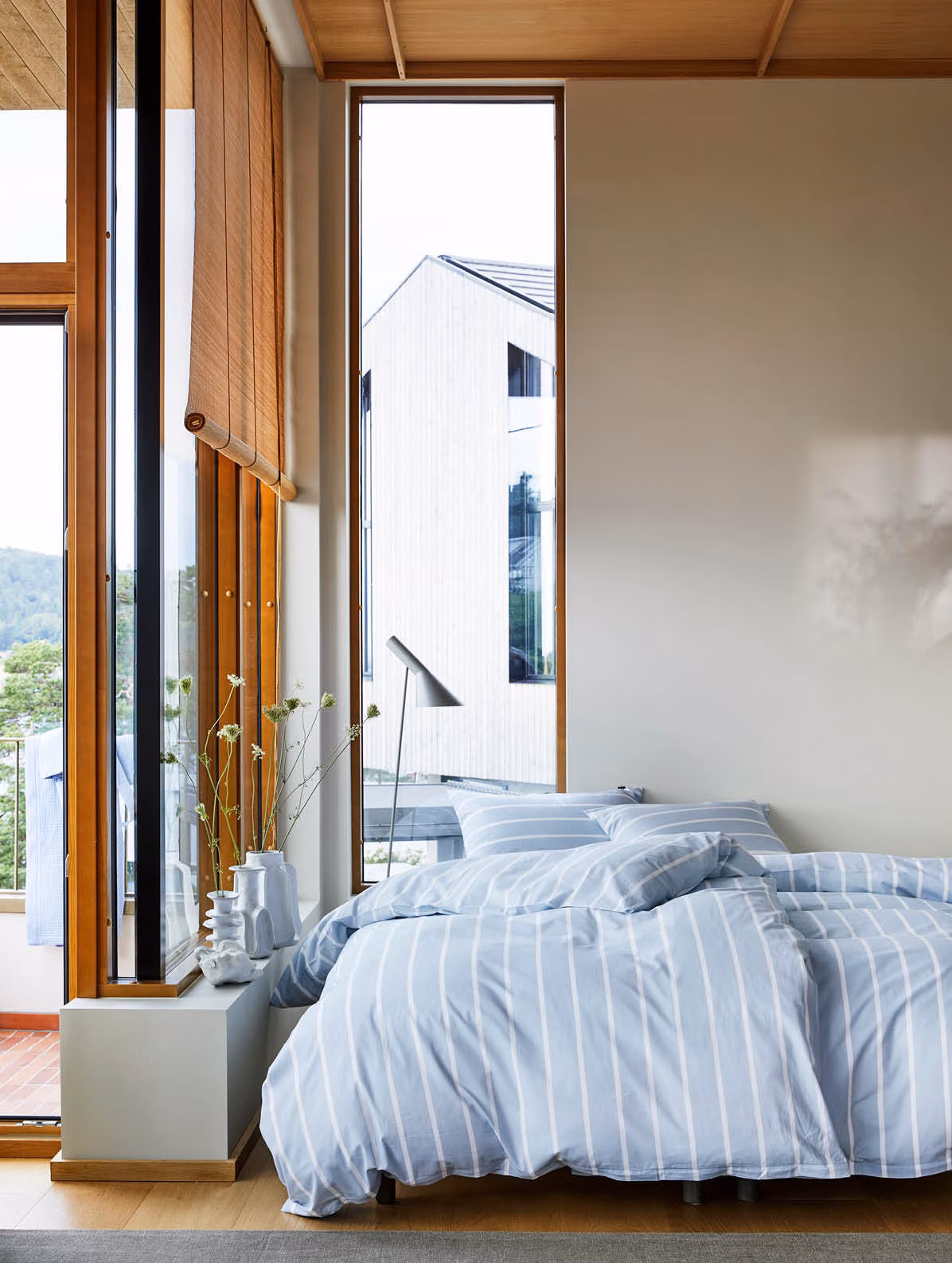 Sander bomullssengesett denimblå