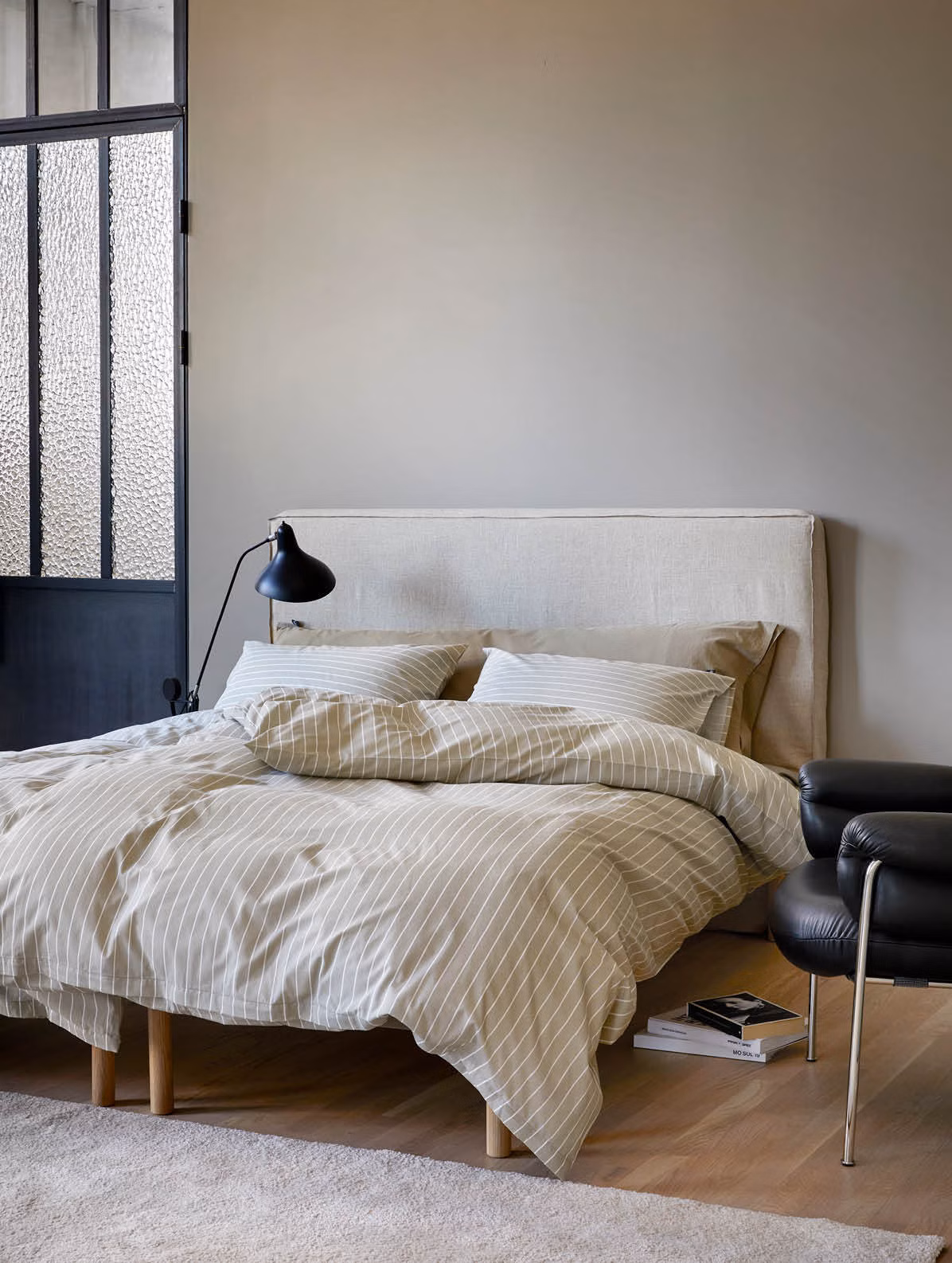 Pia bomullssengesett olivengrønn