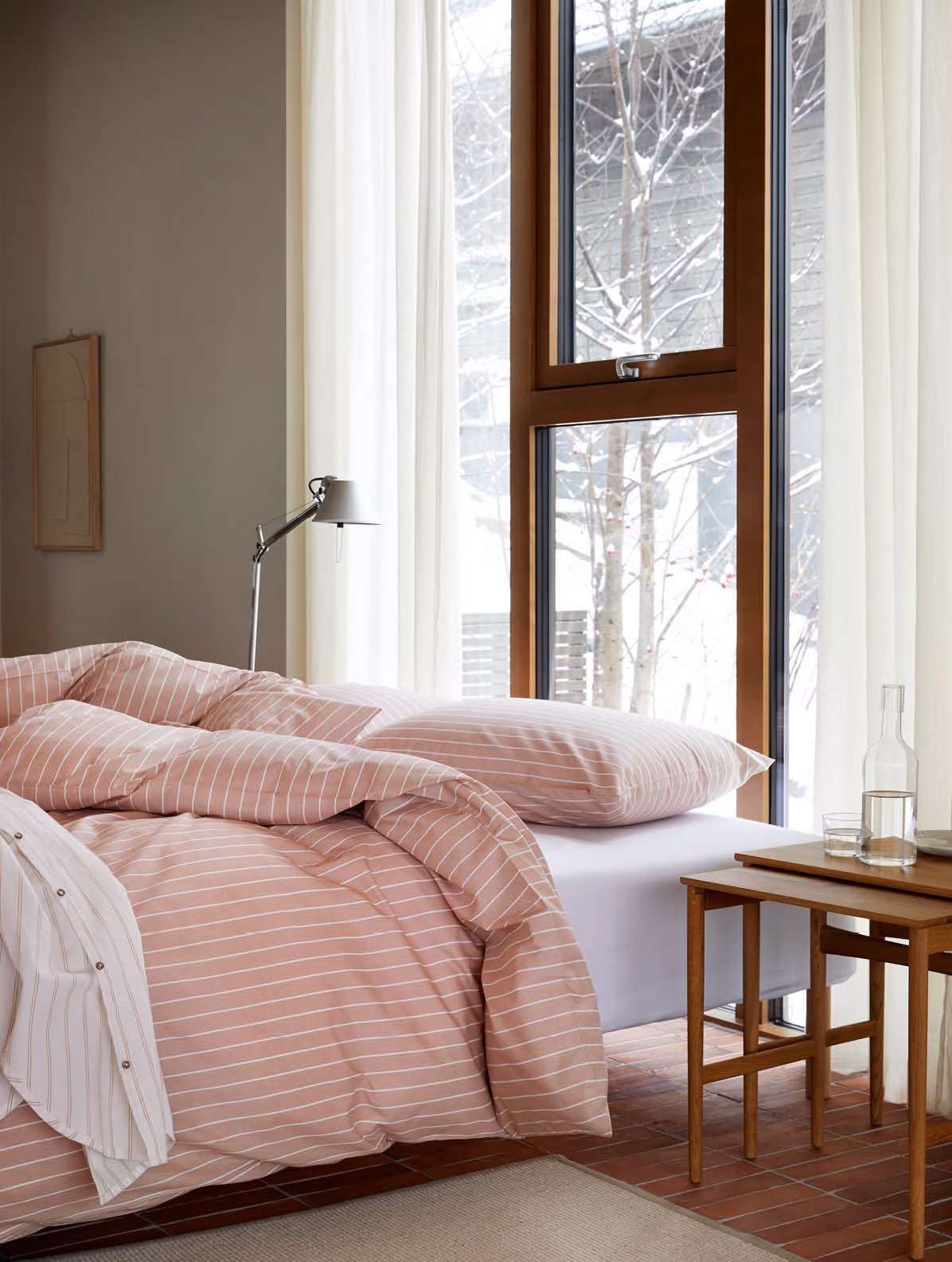 Pia bomullssengesett varm rosa