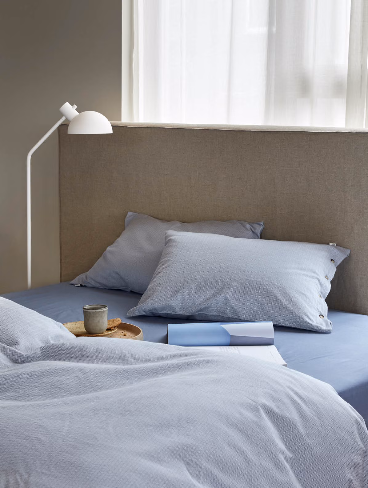 Balder flanellsengesett dus denimblå