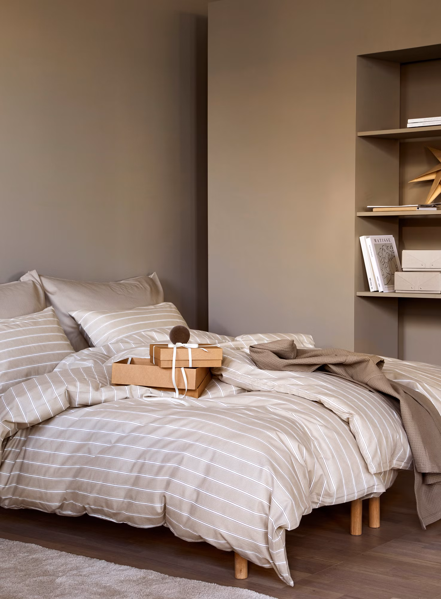 Henning flanellsengesett beige