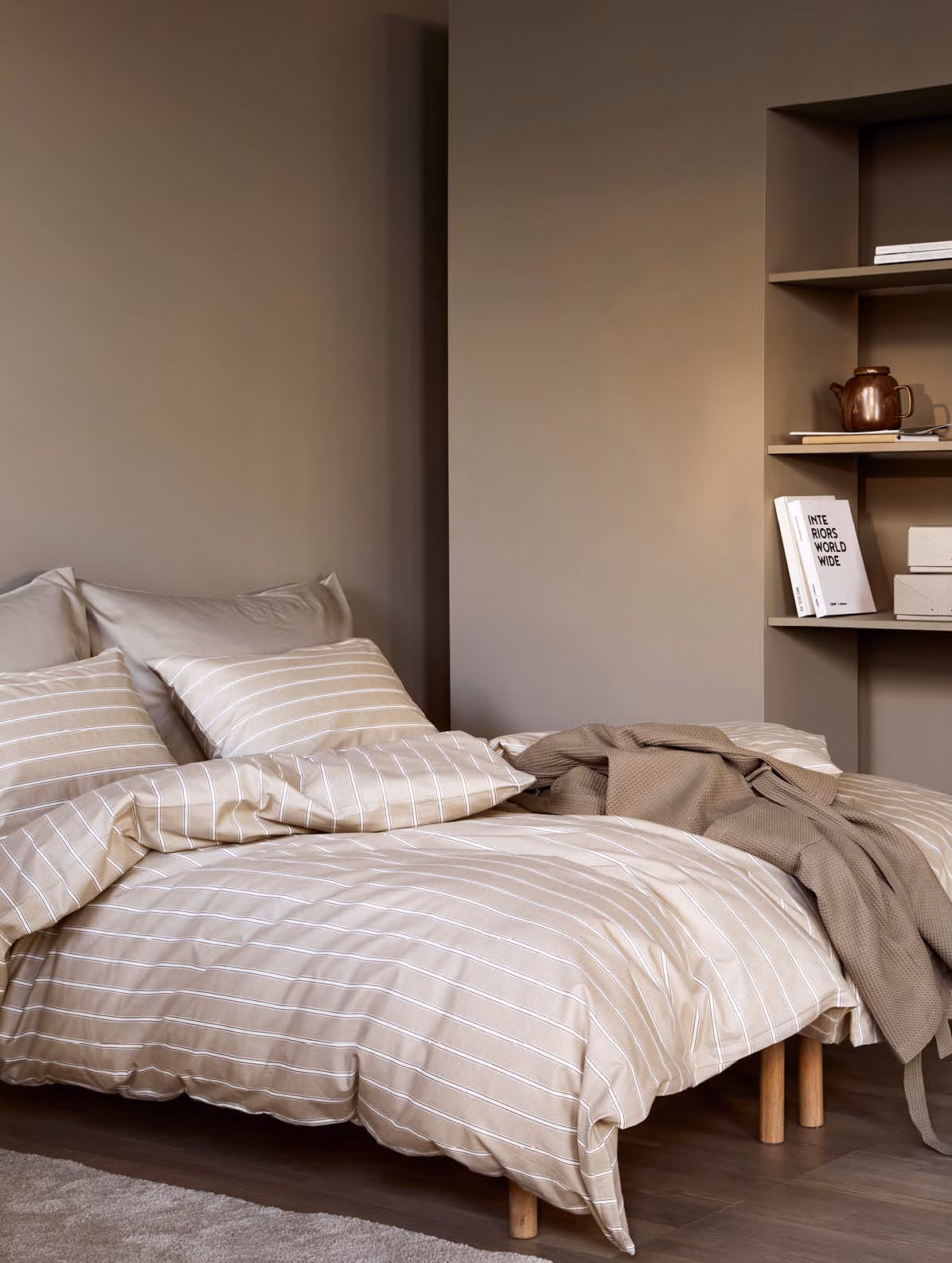 Henning flanellsengesett beige