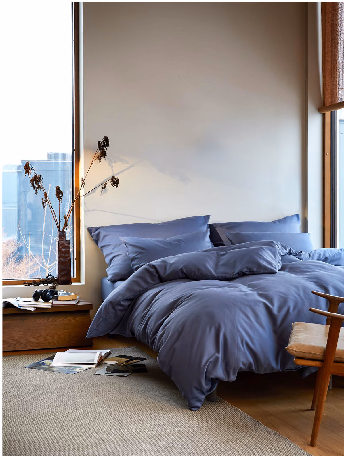 Harmoni satengsengesett denimblå