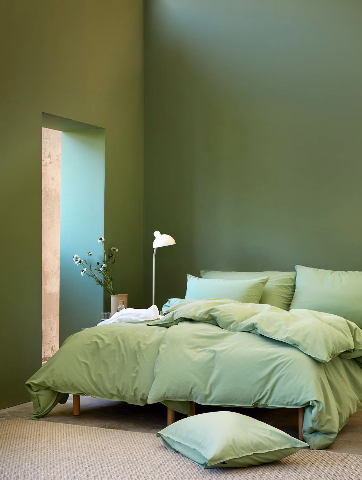 Frøya bomullssengesett vårgrønn