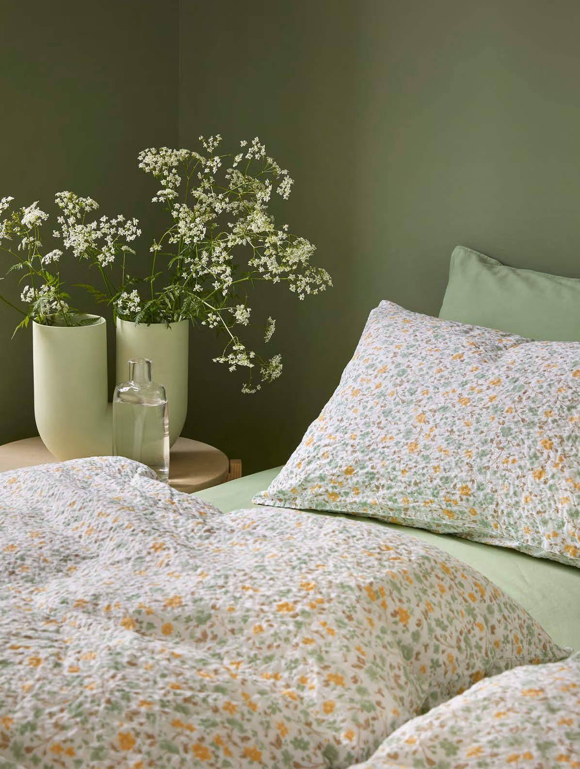 Clara kreppsengesett vårgrønn