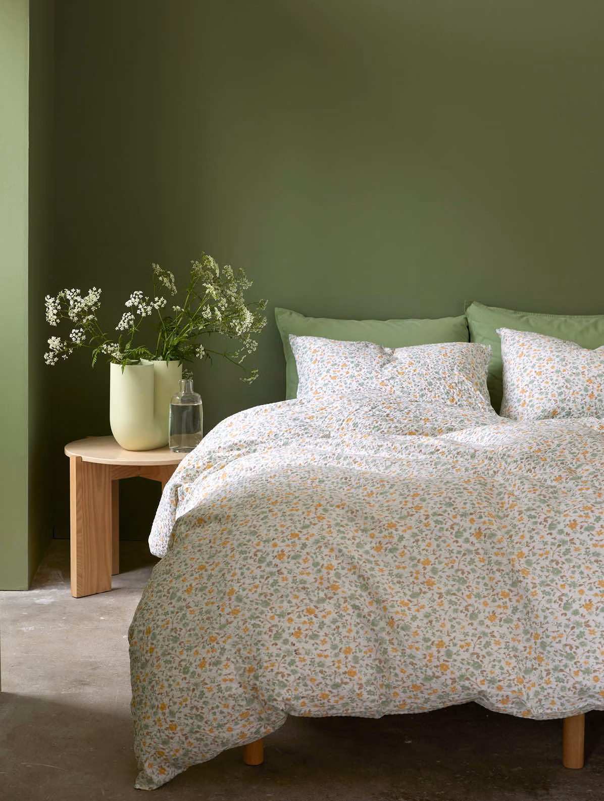 Clara kreppsengesett vårgrønn