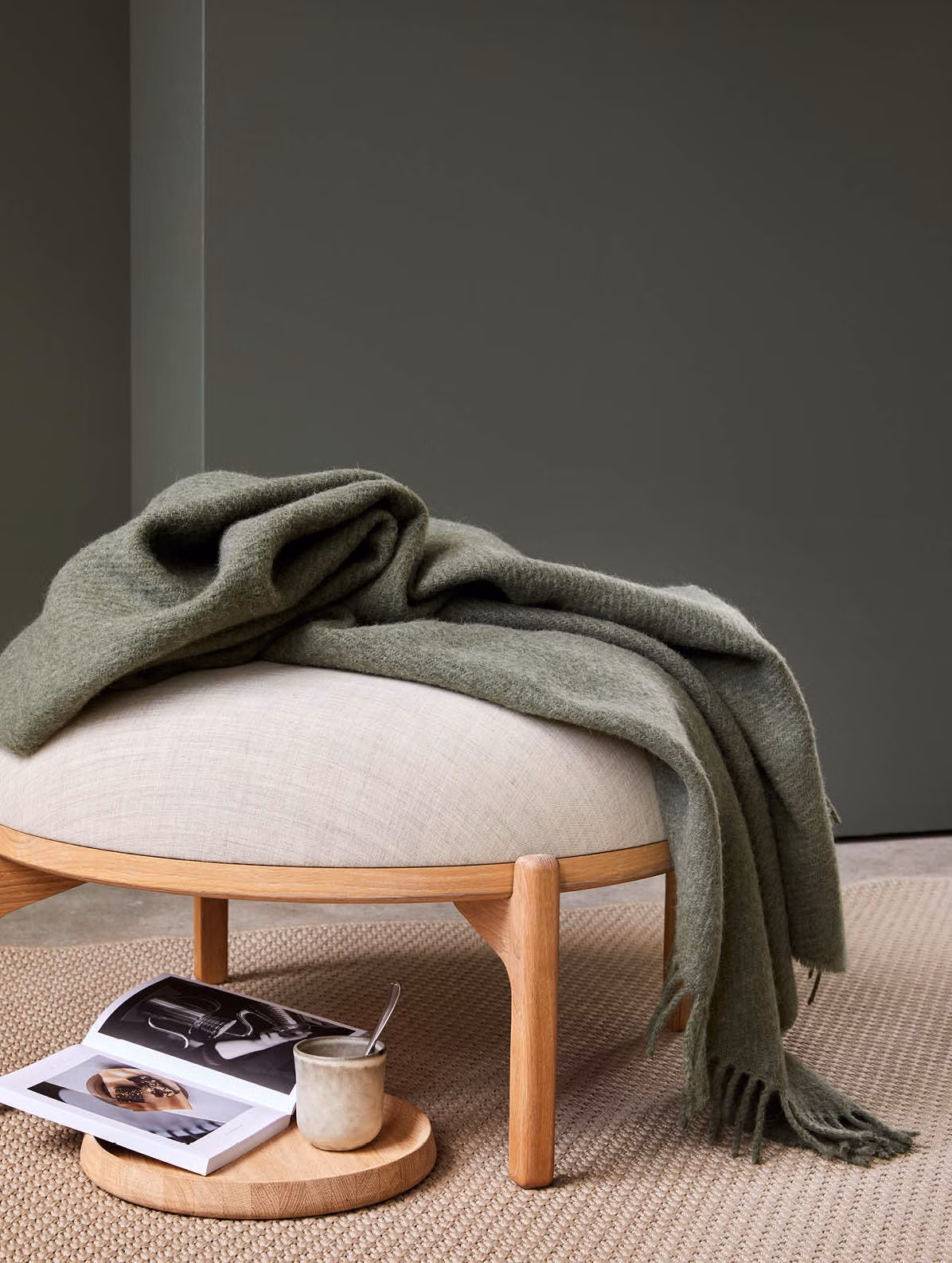 Falketind ullpledd grønn