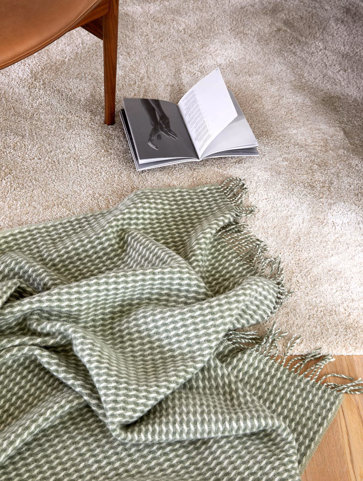 Teide ullpledd dempet grønn