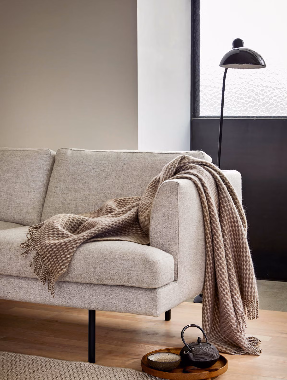 Teide ullpledd myk brun