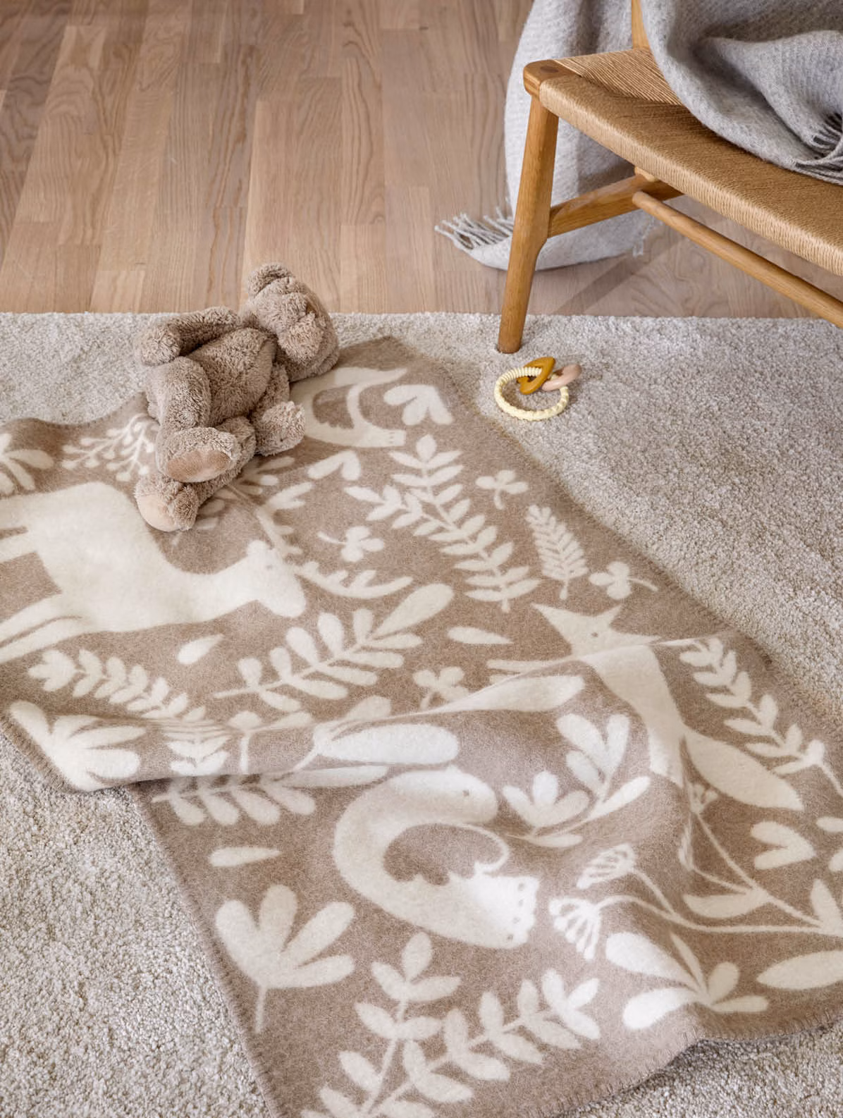Skattekammer ullpledd beige