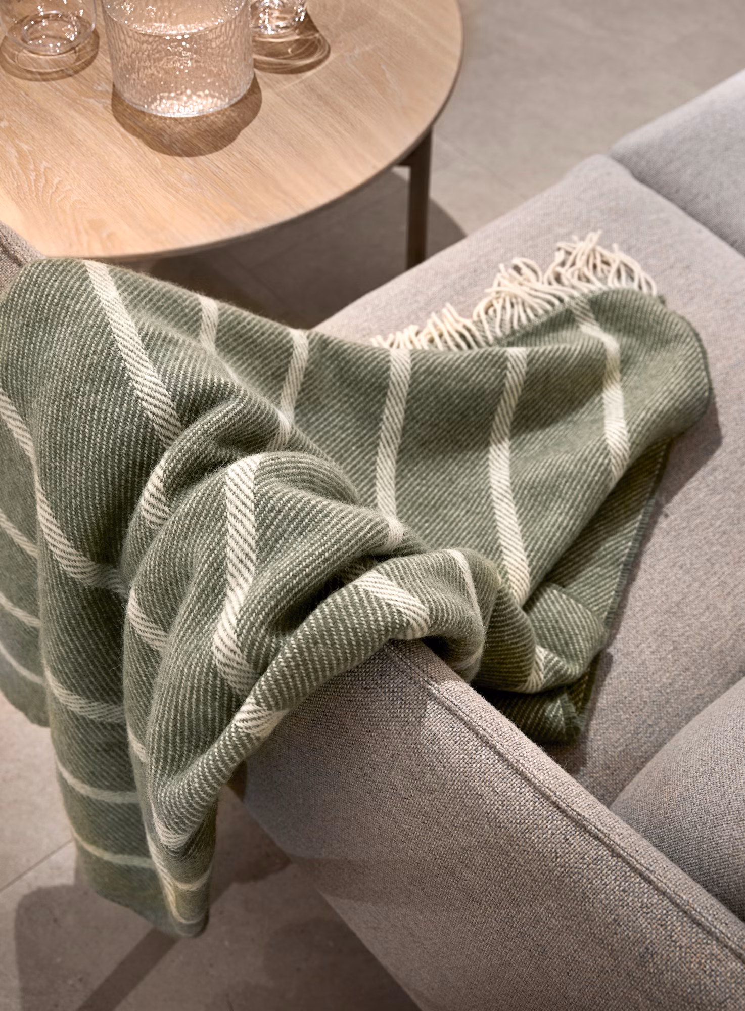 Istinden ullpledd dempet grønn