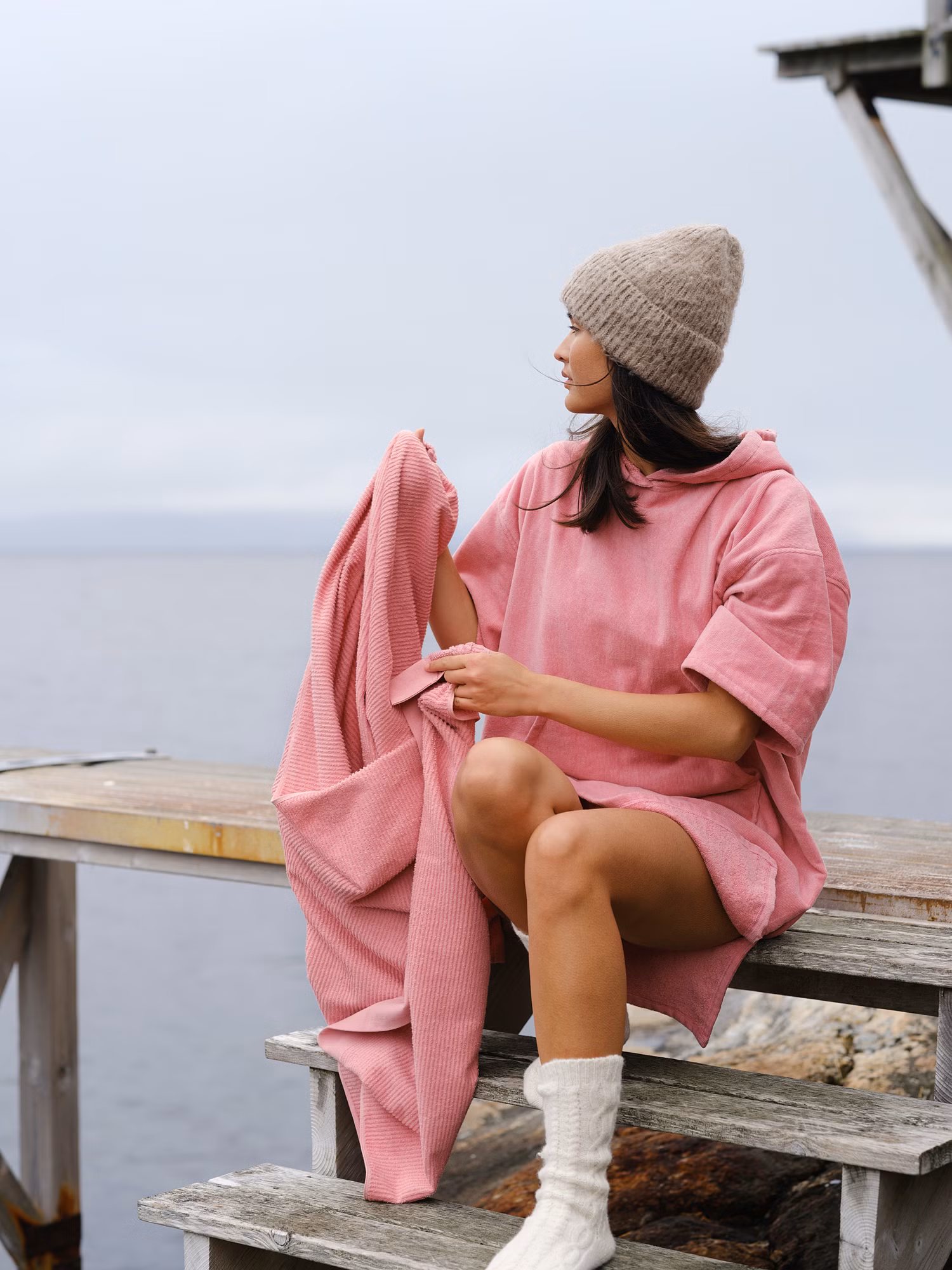 Chill badeponcho rosa