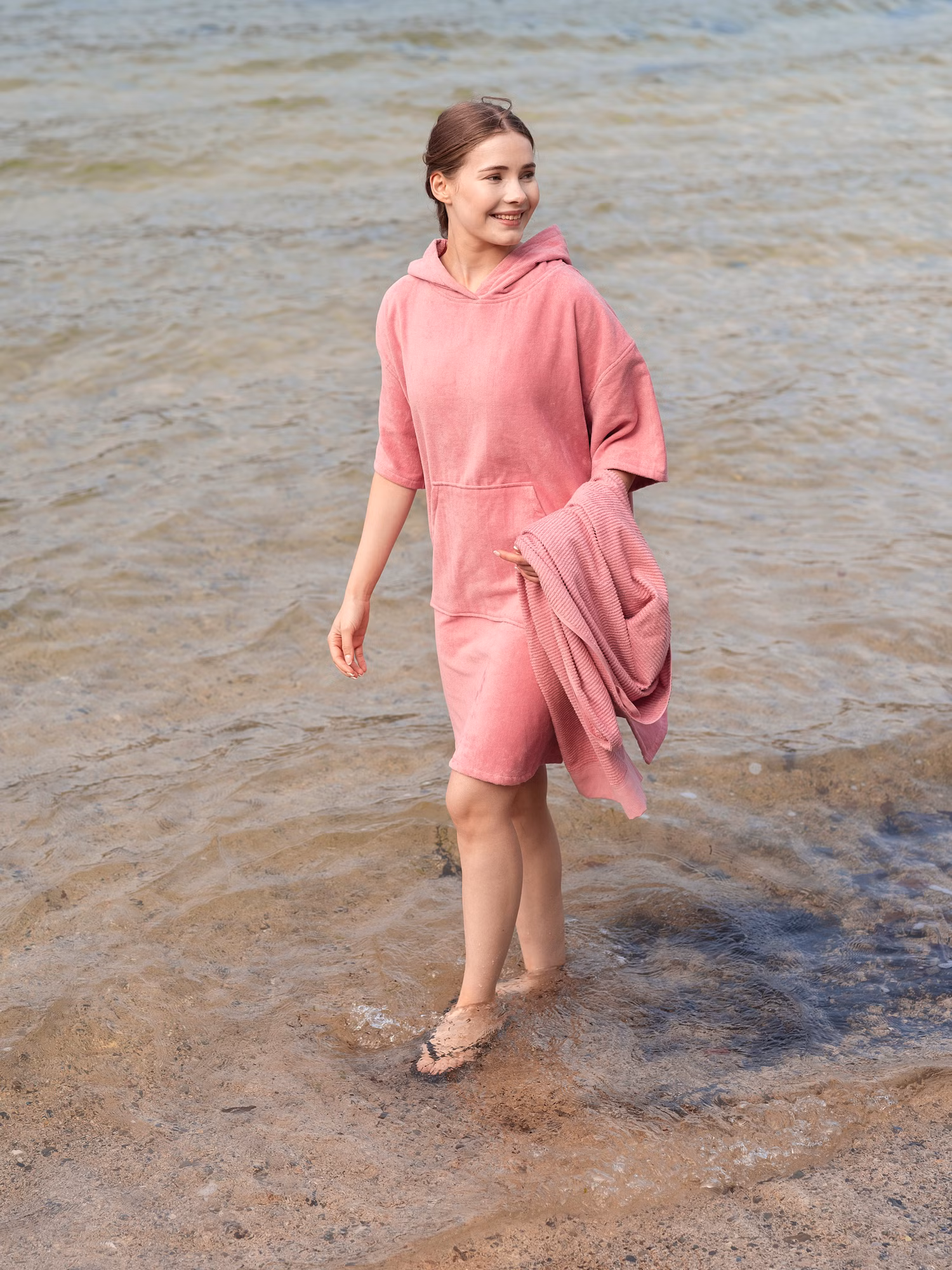 Chill badeponcho rosa