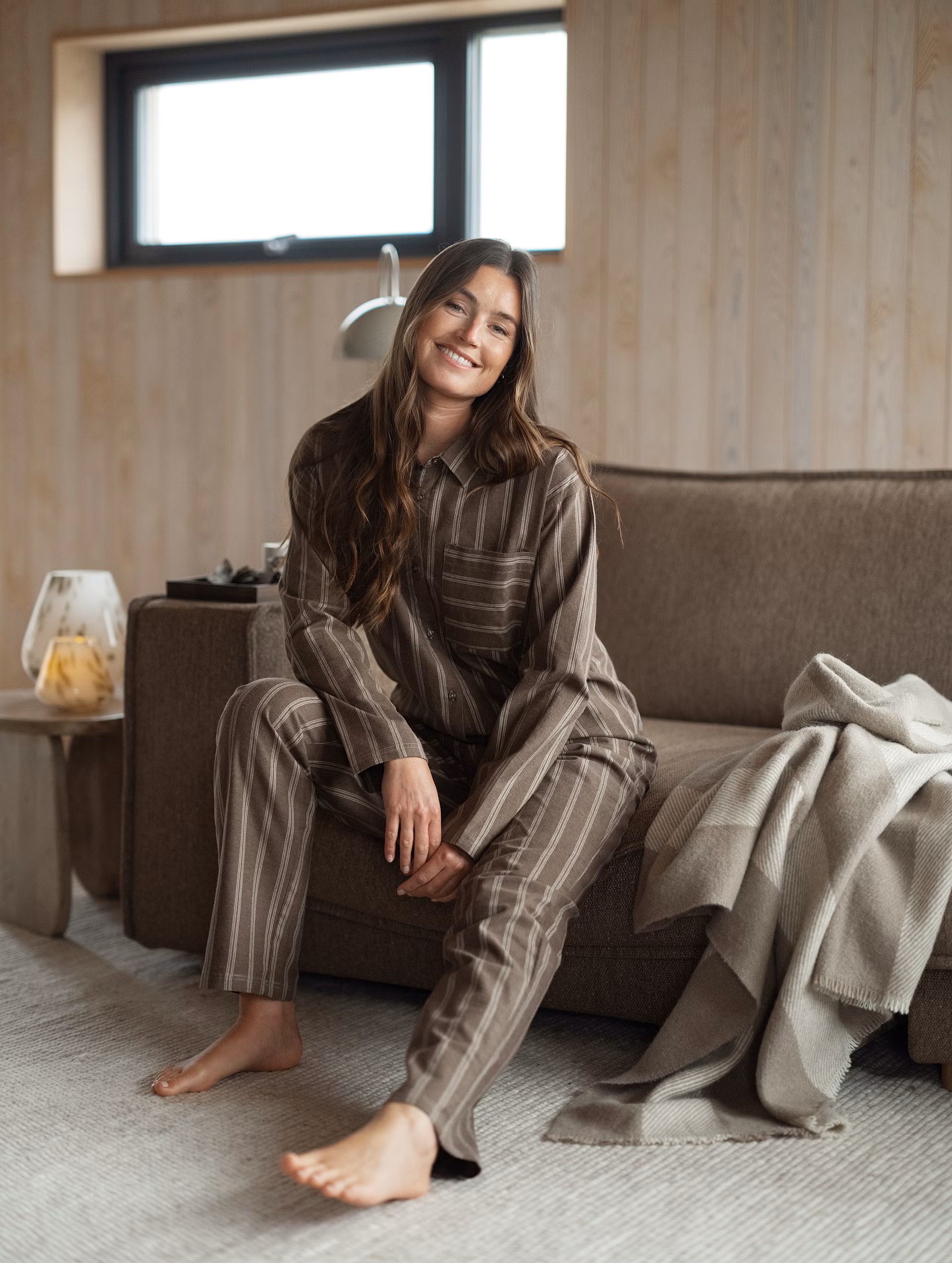 Nova pyjamas dame sjokoladebrun