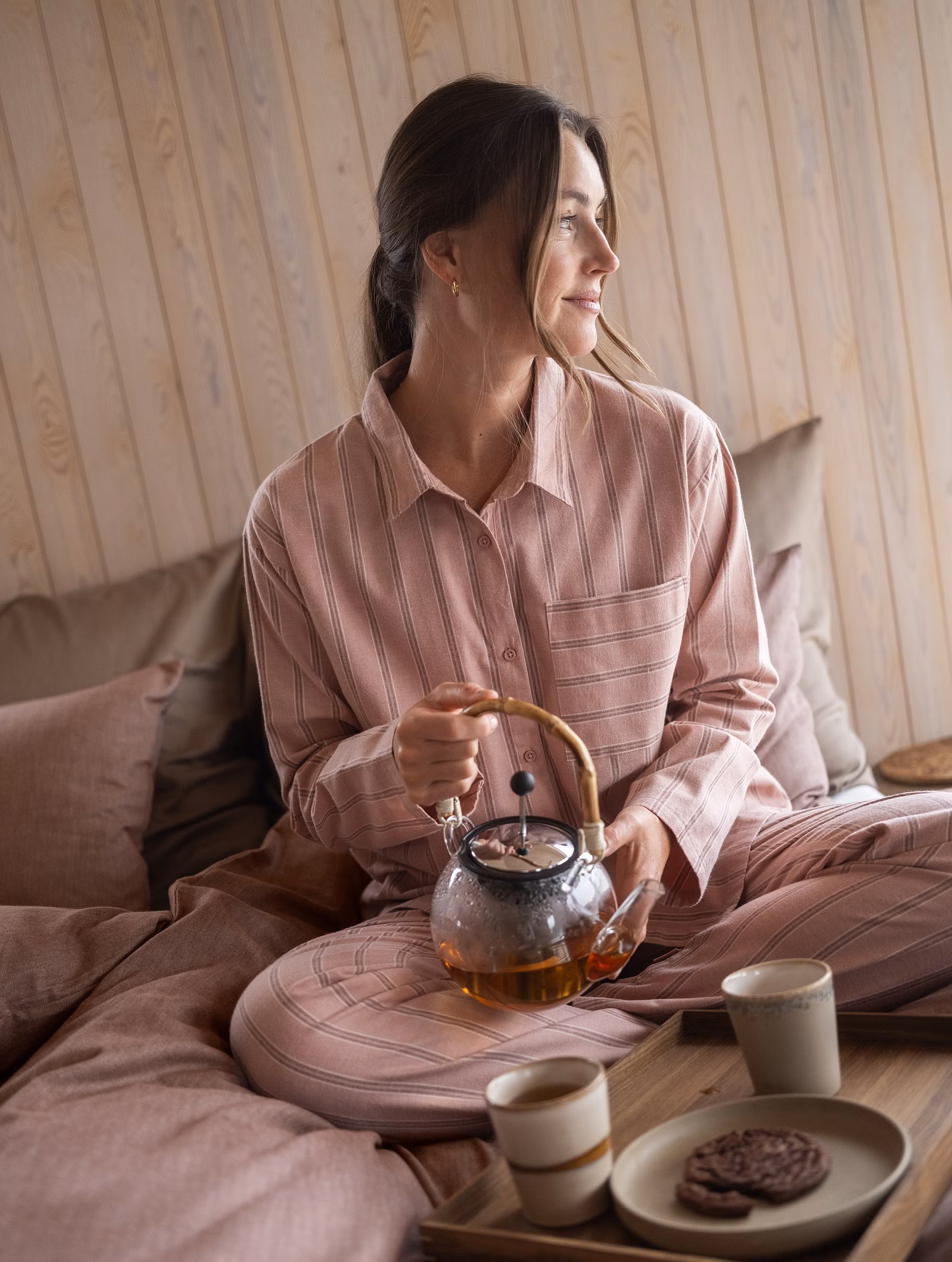 Nova pyjamas dame varm rosa