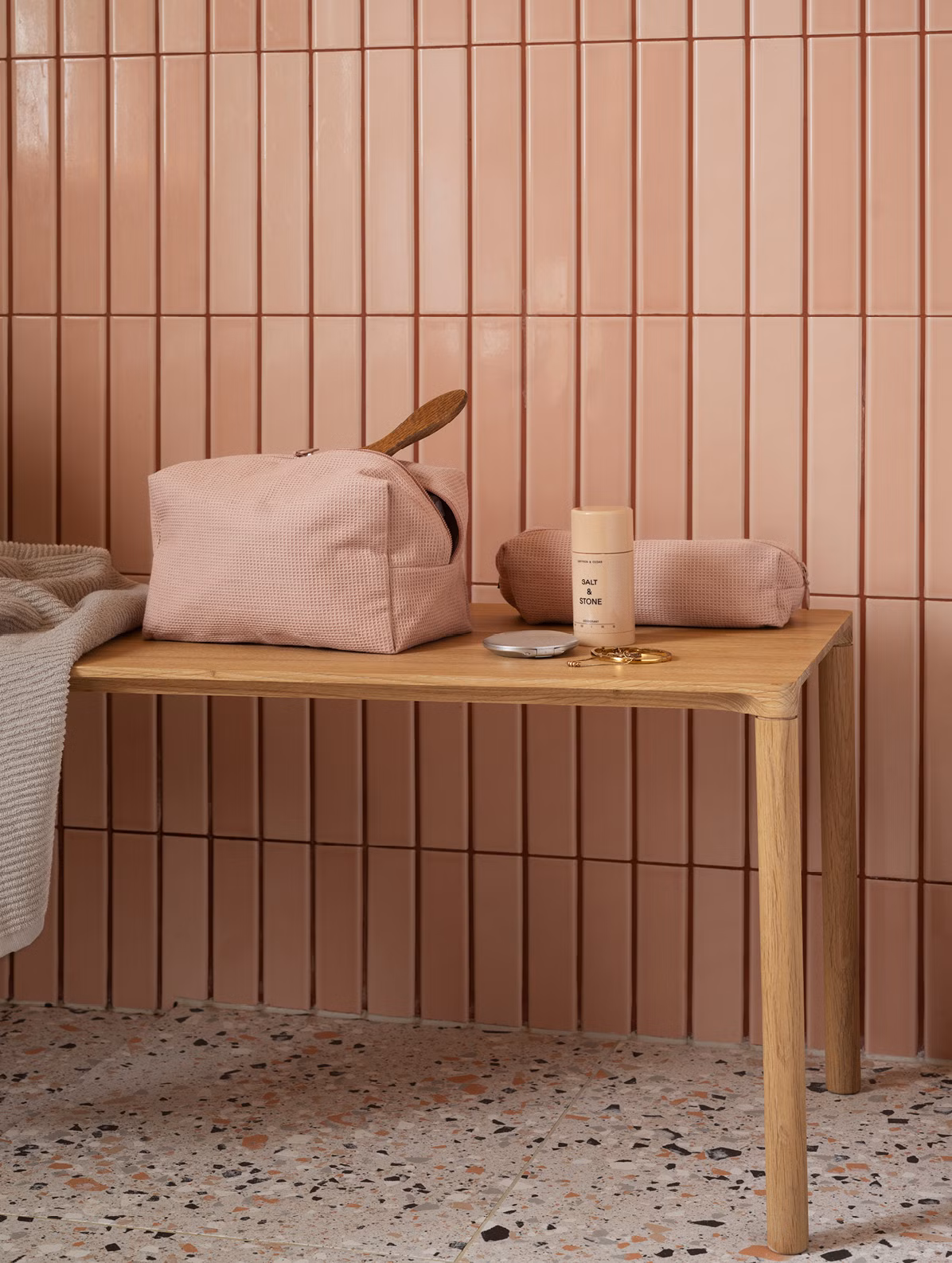Zena toalettmappe varm rosa